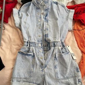 Zara Denim Romper